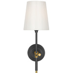 Bryant Cordless Wall Sconce - Bronze / Hand-Rubbed Antique Brass / White Glass