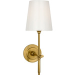 Bryant Cordless Wall Sconce - Hand-Rubbed Antique Brass / White Glass