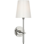 Bryant Cordless Wall Sconce - Polished Nickel / White Glass