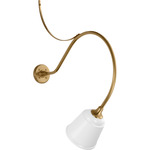 Academy Outdoor Anchor Larrabee Small Rockhouse Wall Light - Hand-Rubbed Antique Brass / White