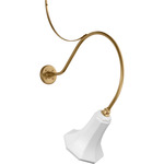 Academy Outdoor Anchored Larrabee Savannah Shade Wall Light - Hand-Rubbed Antique Brass / White