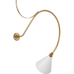 Academy Outdoor Anchor Larrabee 36in Savannah Con Wall Light - Hand-Rubbed Antique Brass / White