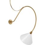 Academy Outdoor Anchor Larrabee 36in Savannah Con Wall Light - Hand-Rubbed Antique Brass / White