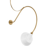 Academy Outdoor Anchor Larrabee 36in Tilt Bowers Wall Light - Hand-Rubbed Antique Brass / White
