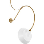 Academy Outdoor Anchor Larrabee 36in Tilt Bowers Wall Light - Hand-Rubbed Antique Brass / White