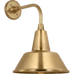 Academy Outdoor Rex Barn Bowers Shade Wall Light - Hand-Rubbed Antique Brass