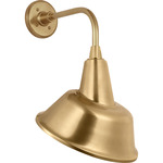 Academy Outdoor Rex Barn Tilt Bowers Shade Wall Light - Hand-Rubbed Antique Brass