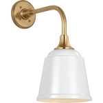 Academy Outdoor Rex Barn Sm Rockhouse Wall Light - Hand-Rubbed Antique Brass / White