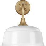 Academy Outdoor Rex Barn Rockhouse Shade Wall Light - Hand-Rubbed Antique Brass / White