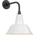 Academy Outdoor Rex Barn Bowers Shade Wall Light - Matte Black / White