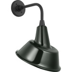 Academy Outdoor Rex Barn Tilt Bowers Shade Wall Light - Matte Black / Green
