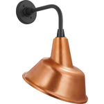 Academy Outdoor Rex Barn Tilt Bowers Shade Wall Light - Matte Black / Soft Copper
