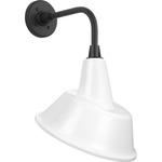 Academy Outdoor Rex Barn Tilt Bowers Shade Wall Light - Matte Black / White