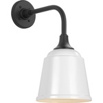Academy Outdoor Rex Barn Sm Rockhouse Wall Light - Matte Black / White