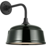 Academy Outdoor Rex Barn Rockhouse Shade Wall Light - Matte Black / Green