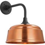 Academy Outdoor Rex Barn Rockhouse Shade Wall Light - Matte Black / Soft Copper