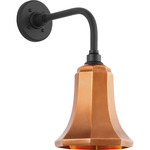 Academy Outdoor Rex Barn Savannah Shade Wall Light - Matte Black / Soft Copper