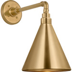 Academy Outdoor Mack Barn Savannah Conical Wall Light - Hand-Rubbed Antique Brass