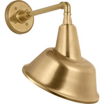 Academy Outdoor Mack Barn Tilt Bowers Shade Wall Light - Hand-Rubbed Antique Brass