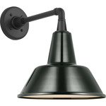 Academy Outdoor Mack Barn Bowers Shade Wall Light - Matte Black / Green