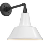 Academy Outdoor Mack Barn Bowers Shade Wall Light - Matte Black / White