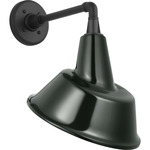 Academy Outdoor Mack Barn Tilt Bowers Shade Wall Light - Matte Black / Green