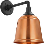 Academy Outdoor Mack Barn Sm Rockhouse Wall Light - Matte Black / Soft Copper