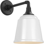 Academy Outdoor Mack Barn Sm Rockhouse Wall Light - Matte Black / White