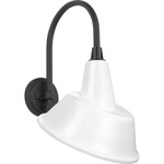 Academy Outdoor Arched 16 Mack Tilt Bowers Shade Wall Light - Matte Black / White