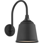 Academy Outdoor Arched 16 Mack Sm Rockhouse Wall Light - Matte Black
