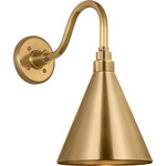 Academy Outdoor Flynn Barn Savannah Conical Wall Light - Hand-Rubbed Antique Brass