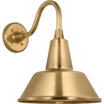 Academy Outdoor Flynn Barn Bowers Shade Wall Light - Hand-Rubbed Antique Brass