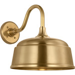 Academy Outdoor Flynn Barn Rockhouse Shade Wall Light - Hand-Rubbed Antique Brass