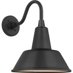 Academy Outdoor Flynn Barn Bowers Shade Wall Light - Matte Black