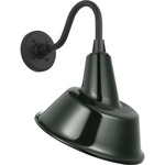 Academy Outdoor Flynn Barn Tilt Bowers Shade Wall Light - Matte Black / Green