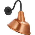 Academy Outdoor Flynn Barn Tilt Bowers Shade Wall Light - Matte Black / Soft Copper