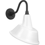 Academy Outdoor Flynn Barn Tilt Bowers Shade Wall Light - Matte Black / White