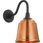 Academy Outdoor Flynn Barn Sm Rockhouse Wall Light - Matte Black / Soft Copper