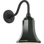Academy Outdoor Flynn Barn Savannah Shade Wall Light - Matte Black / Green