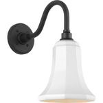 Academy Outdoor Flynn Barn Savannah Shade Wall Light - Matte Black / White