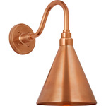 Academy Outdoor Flynn Barn Savannah Conical Wall Light - Soft Copper