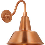 Academy Outdoor Flynn Barn Bowers Shade Wall Light - Soft Copper