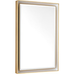 Tricia Color-Select Rectangular Mirror with Light - Hand-Rubbed Antique Brass / Mirror