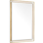 Tricia Color-Select Rectangular Mirror with Light - Matte White / Gild / Mirror