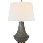 Kefi Table Lamp - Dark Travertine / Linen