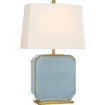 Monique Table Lamp - Silk Blue / Linen