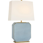 Monique Table Lamp - Silk Blue / Linen
