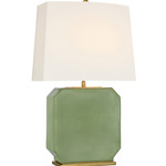 Monique Table Lamp - Silk Green / Linen