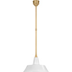 Academy Bowers Outdoor Pendant - Hand-Rubbed Antique Brass / White