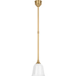 Academy Rockhouse Small Outdoor Pendant - Hand-Rubbed Antique Brass / White